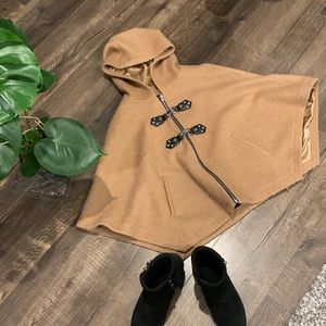 Women Fall Poncho Tan Color